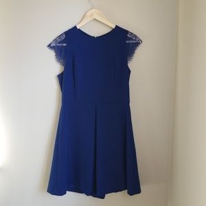 Blue dress with lace details